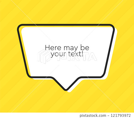Speech bubble. Space for quote text, frame message 121793972
