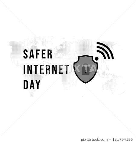 Safer Internet Day, February 6. Cyber security concept. Template for banner, card, poster, background.Vector illustration Safer Internet Day, February 6. Cyber security concept. Template for banner, card, poster, background.Vector illustration 121794136
