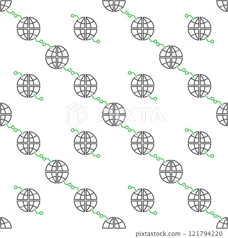Earth Globe vector Multipolarity minimal thin line seamless pattern Earth Globe vector Multipolarity minimal thin line seamless pattern 121794220