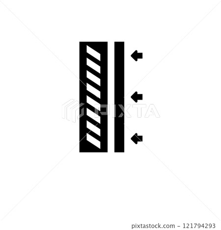 Gluing Adhesive, Press Material Solid Flat Vector Icon Isolated on White Background Gluing Adhesive, Press Material Solid Flat Vector Icon Isolated on White Background 121794293