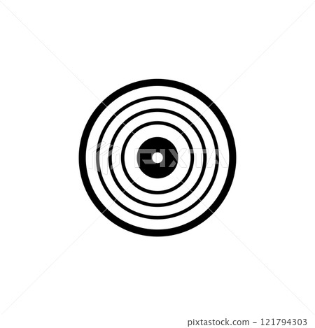 Vinyl Disc, Music Record Solid Flat Vector Icon Isolated on White Background 121794303