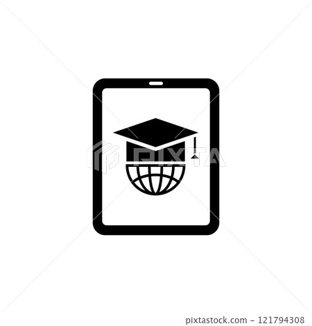 E-Book Reader, Learning, Education Solid Flat Vector Icon Isolated on White Background E-Book Reader, Learning, Education Solid Flat Vector Icon Isolated on White Background 121794308