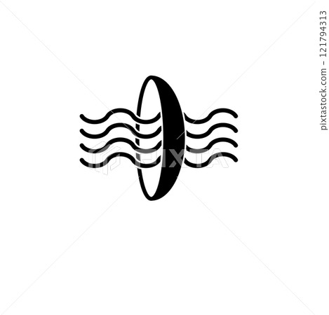 Transparency Lens Eye Solid Flat Vector Icon Isolated on White Background 121794313