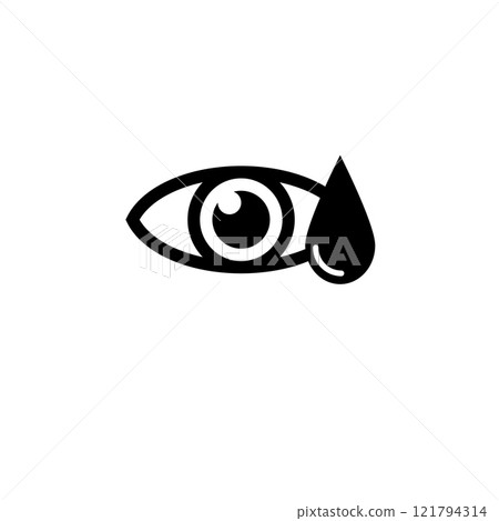 Eye with Medicine Water Drop Solid Flat Vector Icon Isolated on White Background Eye with Medicine Water Drop Solid Flat Vector Icon Isolated on White Background 121794314