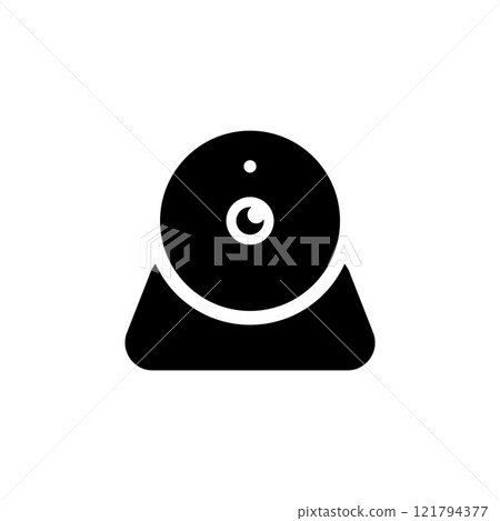 Webcam, Digital Web Camera Solid Flat Vector Icon Isolated on White Background Webcam, Digital Web Camera Solid Flat Vector Icon Isolated on White Background 121794377