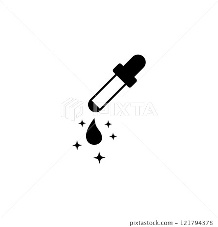 Mixture in Pipette, Magic Drop Solid Flat Vector Icon Isolated on White Background Mixture in Pipette, Magic Drop Solid Flat Vector Icon Isolated on White Background 121794378