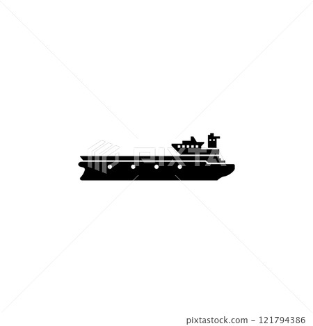 Oil tanker Ship, Gas Boat Transportation Solid Flat Vector Icon Isolated on White Background Oil tanker Ship, Gas Boat Transportation Solid Flat Vector Icon Isolated on White Background 121794386