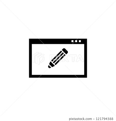 Website Editing, Frontend and Backend Solid Flat Vector Icon Isolated on White Background Website Editing, Frontend and Backend Solid Flat Vector Icon Isolated on White Background 121794388