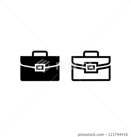 Briefcase icon vector isolated on white background. Briefcase vector icon Briefcase icon vector isolated on white background. Briefcase vector icon 121794416