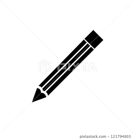 Pencil icon vector isolated on white background. Pencil vector icon 121794803