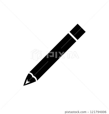 Pencil icon vector isolated on white background. Pencil vector icon 121794806
