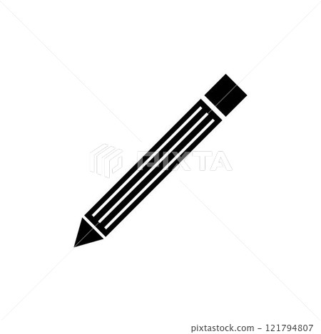 Pencil icon vector isolated on white background. Pencil vector icon 121794807
