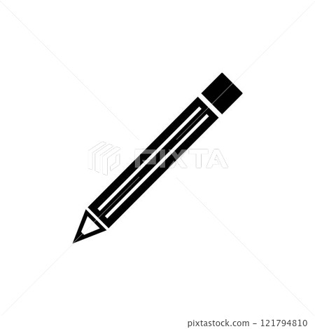 Pencil icon vector isolated on white background. Pencil vector icon 121794810