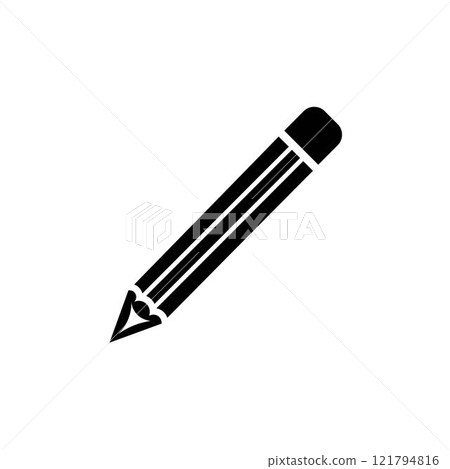 Pencil icon vector isolated on white background. Pencil vector icon 121794816