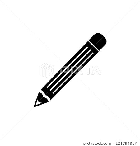 Pencil icon vector isolated on white background. Pencil vector icon 121794817