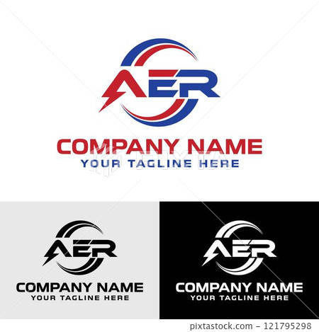 AER initial 3-letter electric vector logo design template 121795298
