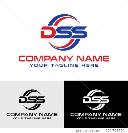 Initial DSS letter with swoosh modern vector trendy logo design template Initial DSS letter with swoosh modern vector trendy logo design template 121795331