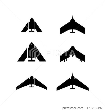 Military drone icon. Vector illustration. Drone icon, UAV shop icon, UAV icon set minimalist vector template Military drone icon. Vector illustration. Drone icon, UAV shop icon, UAV icon set minimalist vector template 121795492