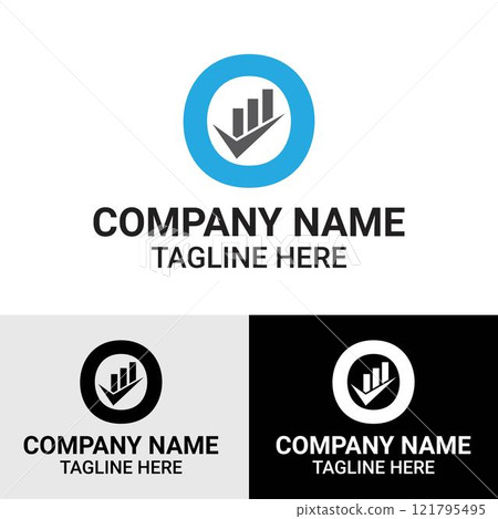 Initial O letter marketing investment iconic vector logo design template Initial O letter marketing investment iconic vector logo design template 121795495