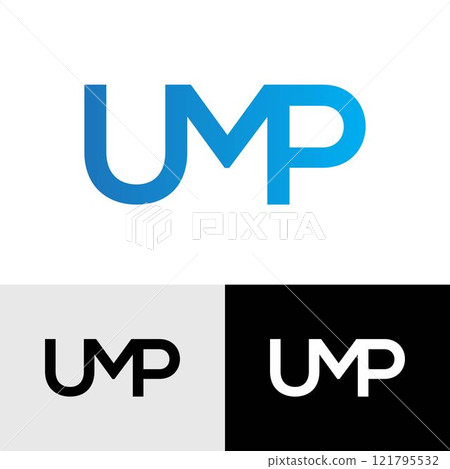 Initial UMP letter typography vector logo design template Initial UMP letter typography vector logo design template 121795532