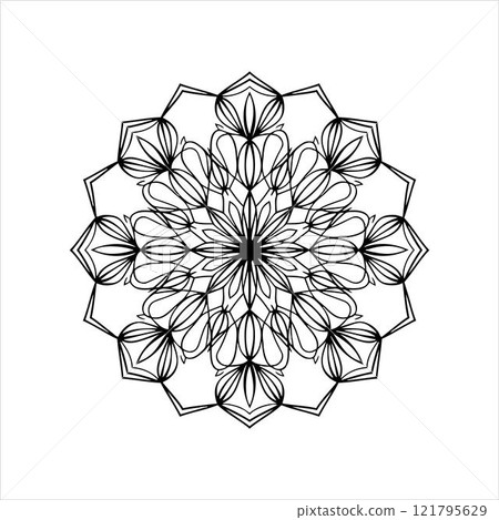 Abstract Mandala pattern design vector art illustration 121795629