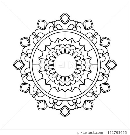 Abstract Mandala pattern design vector art illustration 121795633