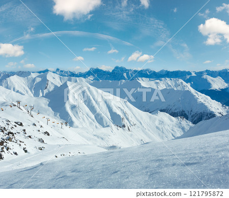Silvretta Alps winter view (Austria). 121795872