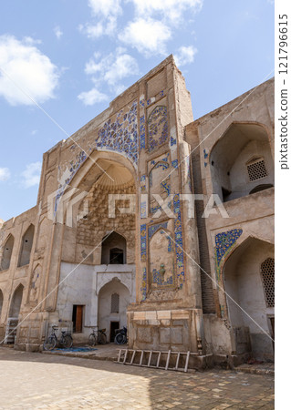 Exterior of Abdulaziz Khan Madrasah, an ancient madrassah in Bukhara 121796615