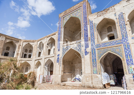 Courtyard of the Abdulaziz-Khan Madrasah is an ancient madrassah 121796616