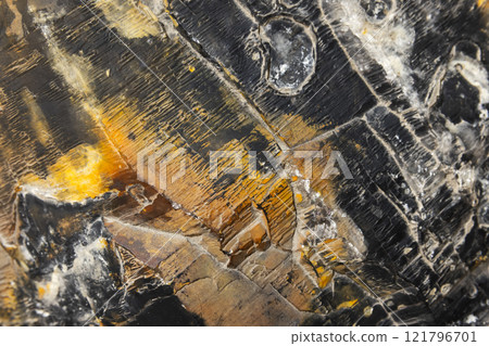 Quartz, large crystal macro photo, abstract natural background 121796701