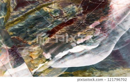 Jasper, polished plate of green mineral, natural photo 121796702