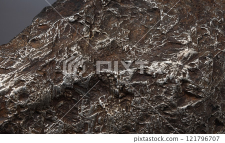 Rough meteorite surface, abstract natural background photo texture Rough meteorite surface, abstract natural background photo texture 121796707