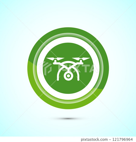 Drone icon design illustration. Drone Quadro copter logo sign symbol, Button design Drone icon design illustration. Drone Quadro copter logo sign symbol, Button design 121796964