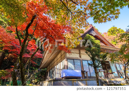 [勝法寺，紅葉勝地] 三重縣伊鍋市鳴谷山勝法寺 121797351