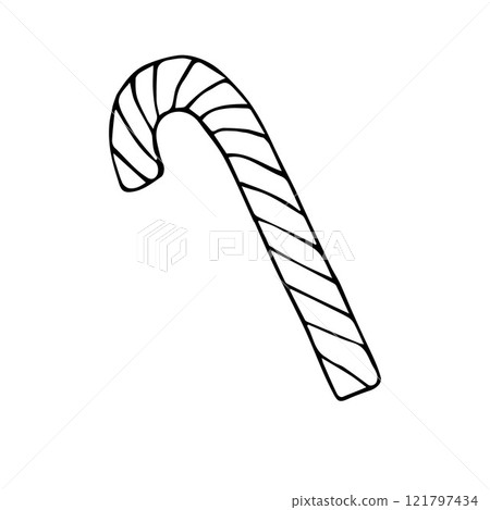 Vector hand drawn Christmas candy 121797434