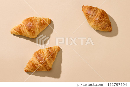 freshly baked croissants freshly baked croissants 121797594