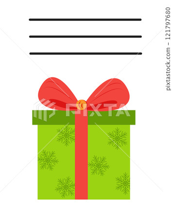 Simple Christmas and New Year card with holiday symbols and space for inscription Simple Christmas and New Year card with holiday symbols and space for inscription 121797680