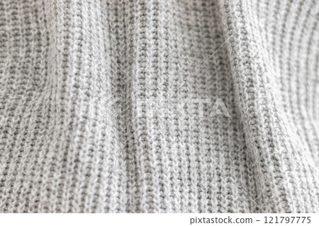 Gray sweater fabric background material_wrinkled Gray sweater fabric background material_wrinkled 121797775