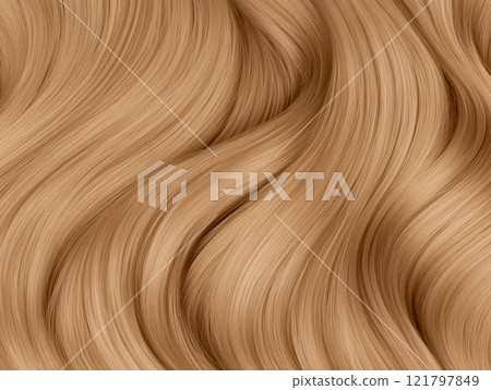 blond wavy hair 121797849