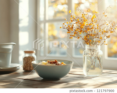 bowl of healthy yogurt 121797900