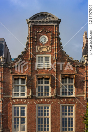 Typical Amsterdam house Typical Amsterdam house 121797905