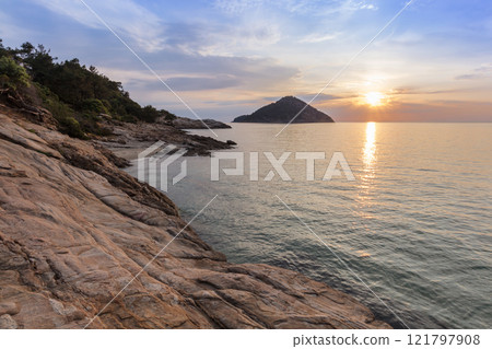 Paradise beach at sunrise. Greece Paradise beach at sunrise. Greece 121797908