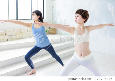 A young lad yoga 121798246