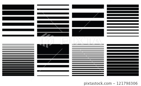 Seamless horizontal halftone patterns. Seamless horizontal halftone patterns. 121798306