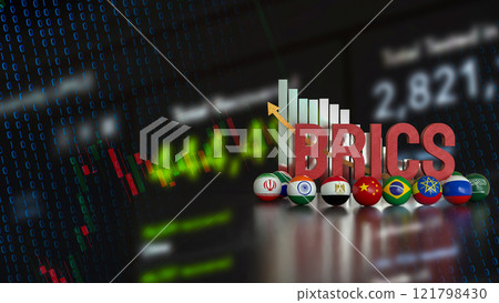 The BRICS is an acronym for Economist for Business concept 3d Rendering. The BRICS is an acronym for Economist for Business concept 3d Rendering. 121798430
