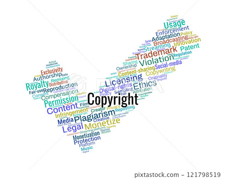 Copyright Word Cloud Copyright Word Cloud 121798519