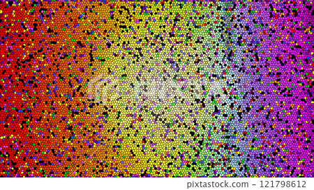 Colorful mosaic illustration with a vibrant gradient from red to purple Colorful mosaic illustration with a vibrant gradient from red to purple 121798612