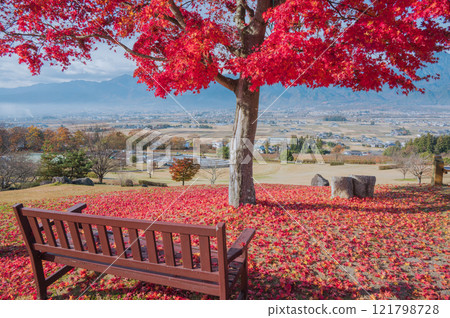 Azumino in late autumn [Photo taken from Azumino Ikeda Craft Park] 121798728