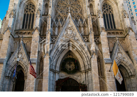 St. Patrick's Cathedral on Fifth Avenue in New York City, Manhattan, NYC, NY, USA St. Patrick's Cathedral on Fifth Avenue in New York City, Manhattan, NYC, NY, USA 121799089