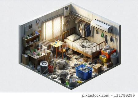 Garbage house room 121799299
